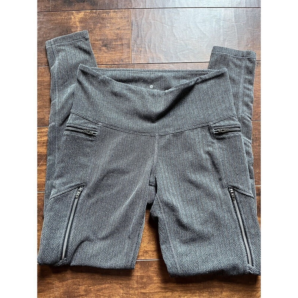 Athleta Herringbone Sly Drifter Gray Legging Zip … - image 1